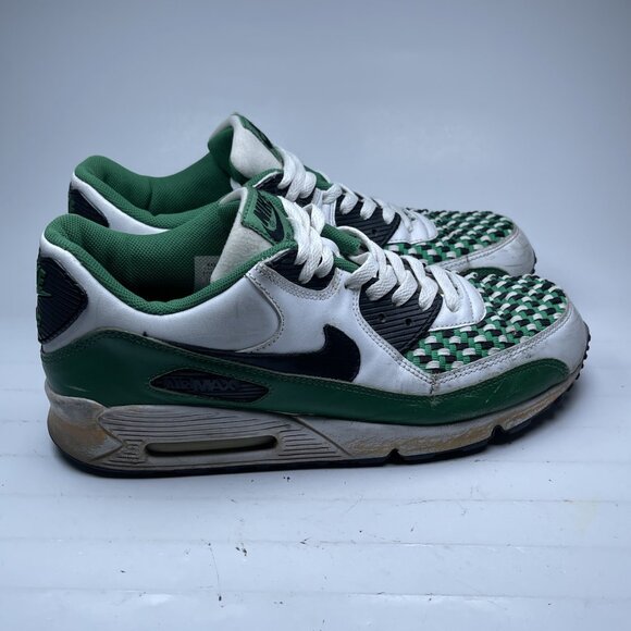 Y2K Nike Air Max 90 Premium White Black Pine Green 11 Men 313650-101 Read* - Picture 2 of 16